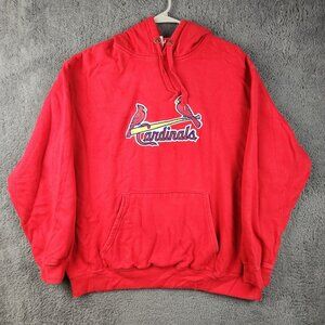 St Louis Cardinals STL Hoodie Men's Extra Large Sweatshirt MLB Embroidered Logo